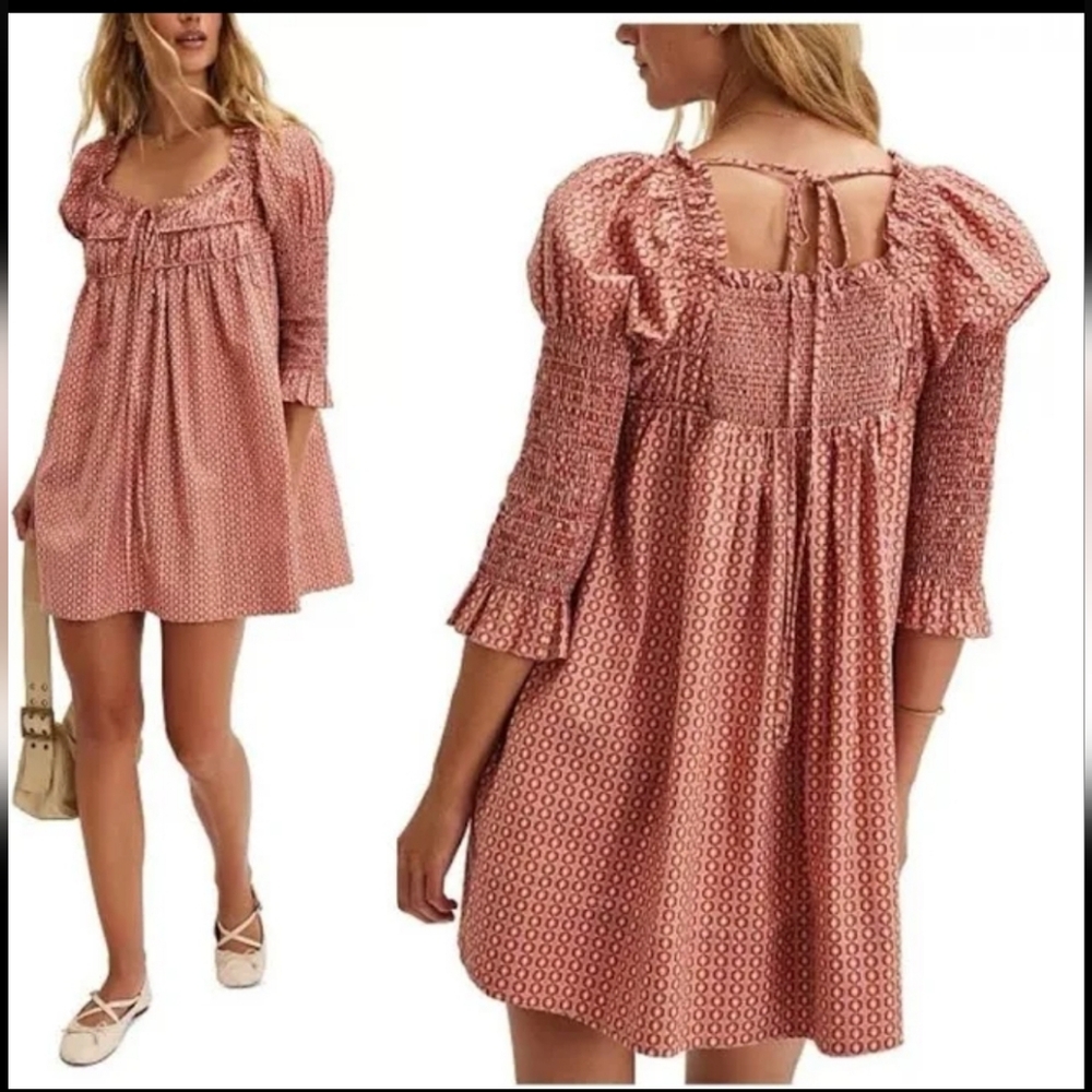 Free People Star Dip Mini Dress – Glass Roses Combo – NWT – Size S - Picture 1 of 7